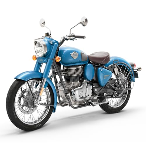 Image of Royal Enfield Classic 350 with Disc & Spoke Wheels Motorcycle (Jodhpur Blue) Booking for Ex-Showroom Price