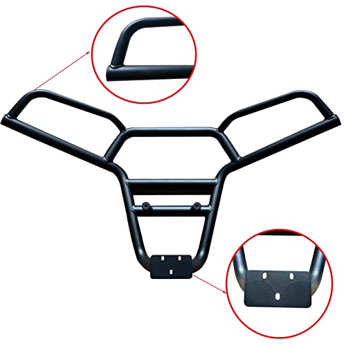 Hjsiutv Front Bumper Brush Guard Compatible With 2014+ Polaris Rzr Xp 1000/4 1000 Protects Entire Front End,Black #TOP4