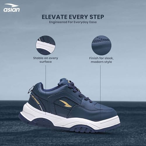 Image of ASIAN Nancy-05 Sneakers for Women | Trendy Lightweight Casual Shoes with Cushioned Comfort, Non-Slip Grip Sole & Stylish Everyday Wear for Walking, College & Outings