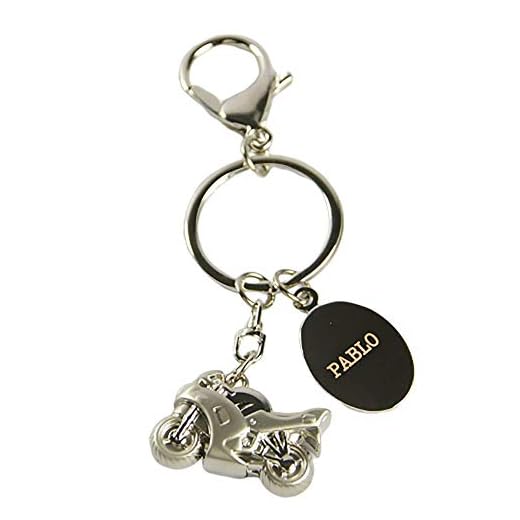 Regalo personalizado para moteros: llavero con una moto y grabado con el texto que tú quieras