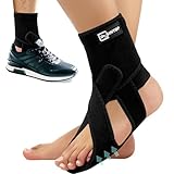 DR. GINTOP AFO Foot Drop Brace for Walking, Plantar Fasciitis Night Splint, Ankle Foot Orthosis, Drop Foot Brace w/Arch Support Relief Pain for TBI, ALS, MS, Stroke, Fracture, Spinal Cord Injury Left