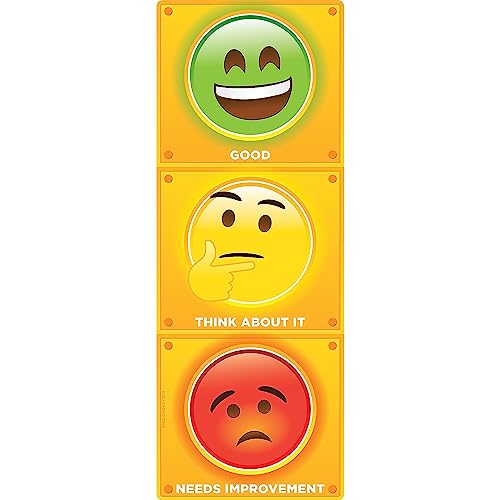 Tableau comportemental indéchirable Smart Poly Stop Light avec œillet métallique renforcé