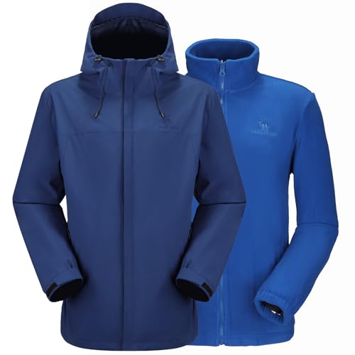 CAMEL CROWN Men's Ski Jacket 3 in 1 Waterproof Winter