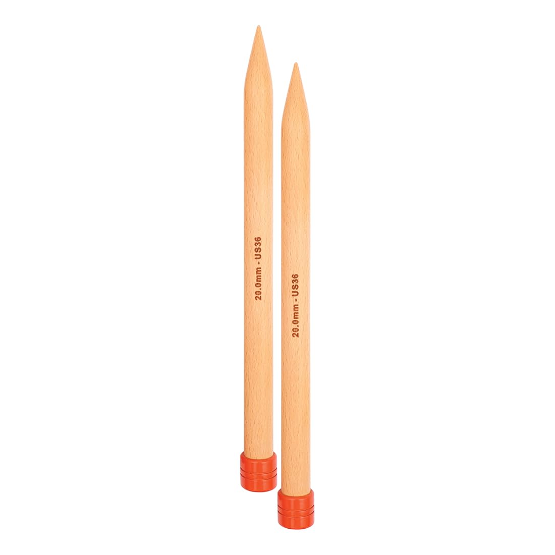 KnitPro 30 cm x 20 mm Basix Single Pointed Needles, Birch