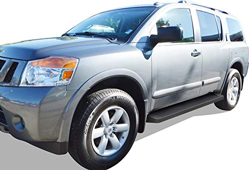 Estribos APS Black Running Boards para Nissan Titan miniatura 6