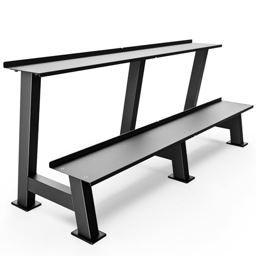 Synergee Kettlebell Storage Rack – Gym Storage Rack für Fitness Equipment Organisation – 2-stöckige Ablage für Kettlebell Set Synergee Kettlebell Storage Rack – Gym Storage Rack für Fitness Equipment Organisation – 2-stöckige Ablage für Kettlebell Set