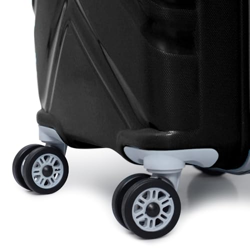 Image of Trolley Bag Small Size, 56 cms Hard Side Travel Bag for Women, 8 Wheel Luggage Suitcase for Travelling, Cabin-Friendly, Scratch Resistant, Small Trolley Suitcase (Black., Small)