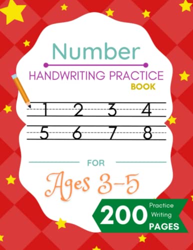 Number Handwriting Practice Book For Ages 3-5
