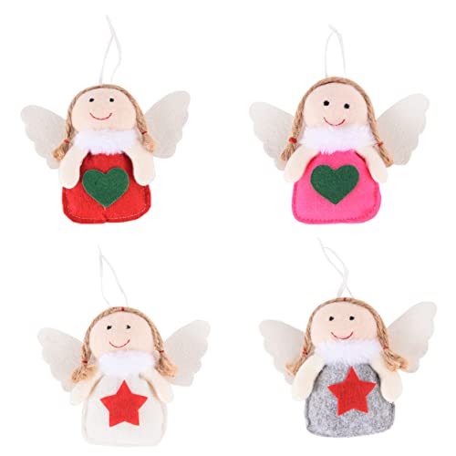Cabilock Decoración Colgante Angelito 4pcs Ideal para Navidad y Fiestas En Casa