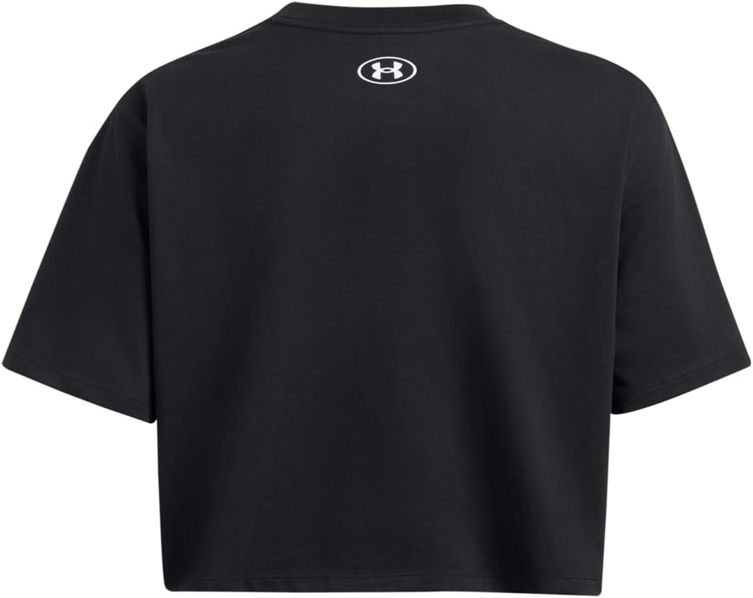 Under Armour Womens Boxy Crop Logo Short Sleeve T Shirt - Image 4