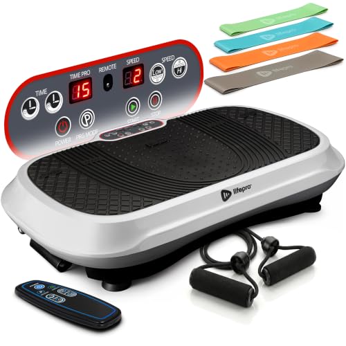 LifePro Waver Pedana Vibrante Piastra Vibrante 99 Livelli Fitness Bianco