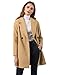 Allegra K Women's Notched Lapel Double Breasted Raglan Winter Coats X-Large Khaki