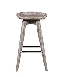 Boraam Bali Swivel Counter Stool, 29-Inch, Barnwood Wire-Brush