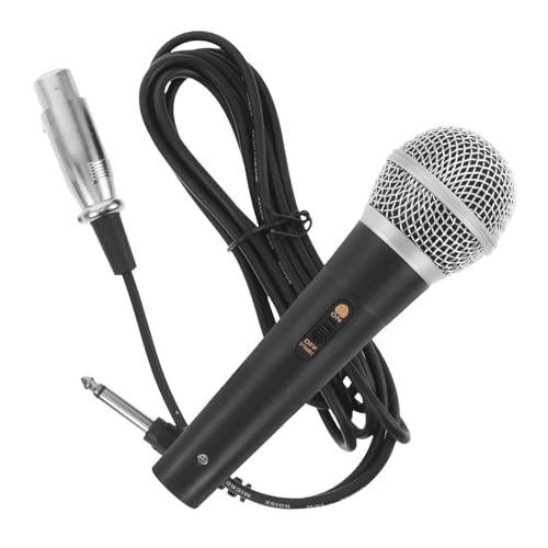 Micrófono vocal dinámico con cable Ciieeo negro para altavoz de karaoke
