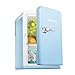 Mini refrigerador Retro pequeño de 15 litros, Azul (Puede almacenar 22 latas de Bebidas de 330 ml), Auto/hogar de Doble Uso, frío/Calor de Doble Uso