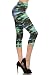 Leggings Depot Capri Printed Leggings Batch1 Regular Size 0-12 Green Galaxy