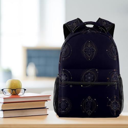 Sac à dos d'école géométrique multicolore pour ados et enfants | 40cm