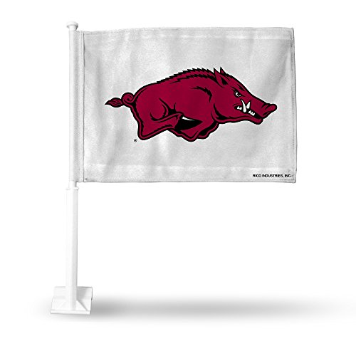 Rico Industries NCAA Arkansas Razorbacks Exclusive Double Sided Car Flag - 16