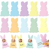 Funrous 80 Pcs Easter Bunny Cutouts Pastel Rabbit Shape Paper Cutouts Easter Bulletin Board...