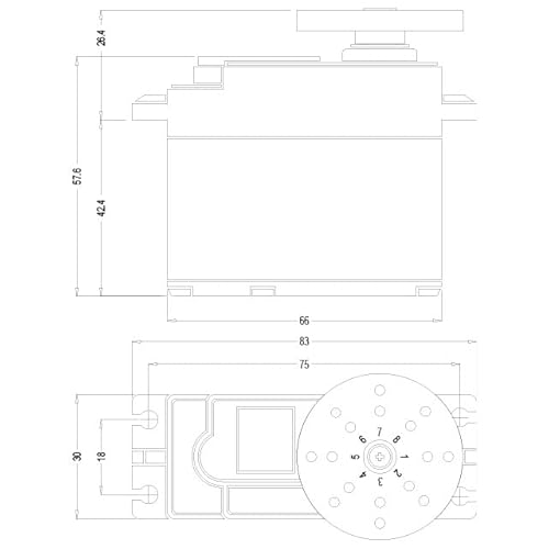 Hitec 31805S Hs-805Bb Mega Giant Scale 2Bb Servo #TOP4