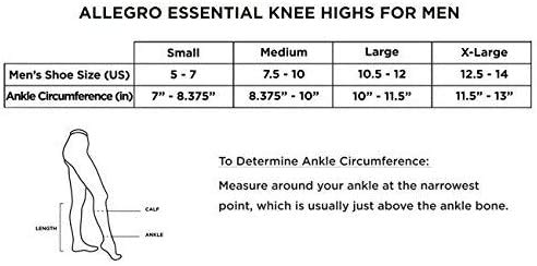 Allegro Essential 103 - Calcetines de compresión acanalados para hombre, 15-20 mmHg