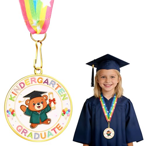 Kindergarten Preschool Graduation Medal Kindergarten Congrats Graduation Medal for Kids Kindergarten Graduation Gift with Neck Ribbon Kindergarten Graduation Award Medallion for Students Party Favors