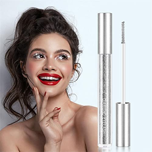 Sweetshion 4D Glitter Diamond Mascara Womens Waterproof Lasting Thickening Mascara Natural Shimmer Makeup For Concert Party #TOP1