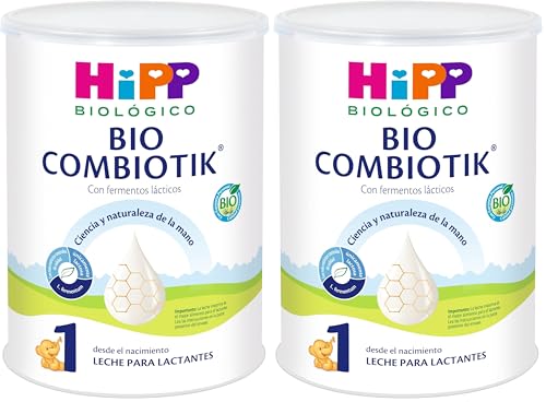 HiPP Combiotik 1 - Leche para Lactantes Ecológica - 800 gr - Leche BIO para bebés de 0 a 6 meses - Contiene Lactosa, Omega-3 y Prebióticos - Sin GMO - Especial fácil digestión (Paquete de 2)
