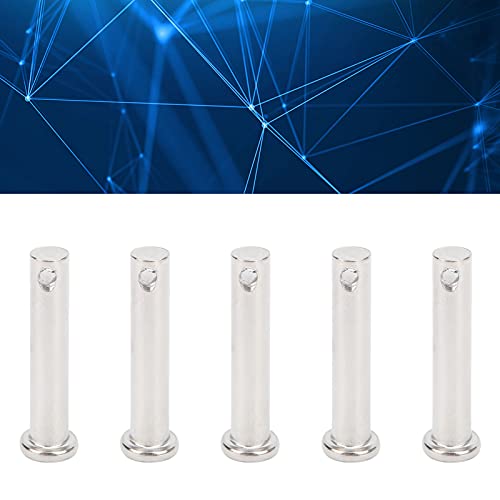 Tissting Gabelkopfstifte Flachkopf aus Edelstahl, Positionierungsstift M8 x40mm mit polierter Oberfläche, runde Gabelkonstruktion für Maschinenbau, Industrieteile und Möbelmontage