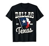 Dallas City Flag Texas Est 1841 Texas State Vintage T-Shirt