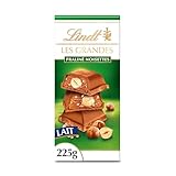 Lindt - Tablette LES GRANDES Pralinés Noisettes - Chocolat au Lait, 225g