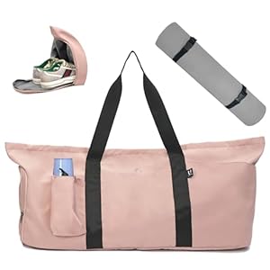 Uhawi Yoga Mat Bag with Shoes compartment & Wet Compartment & shoulder bag &crossbody yoga bag large yoga bag with Yoga Mat Holder Yoga Bag with Adjustable Mat Strap for Women Men