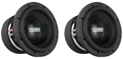 Sundown Audio U-8 V.1 D2 1500-Watt Peak/750-Watt RMS 8 in Car Subwoofers, Dual 2-Ohm DVC, Cast Basket, Spring Terminals, for Competition or Daily Driver, 2-Piece