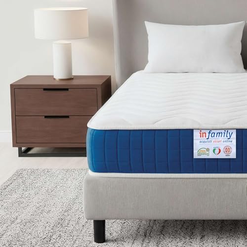 Inmaterassi Materasso Memory Una Piazza E Mezza 120X200 - Altezza 30 Cm - Amazonia Memo Materasso Memory Foam Ortopedico, Anallergico, Antiacaro E Traspirante - Waterfoam 100% Made In Italy