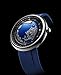 CIGA Design Mechanical Automatic Watch Blue Planet II·Atlantic, Round Stainless Steel Case, Earth-Like dial Design, Luminous Version, Premium Fluororubber Strap Watches Gifts for Men and Women
