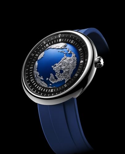 Image of CIGA Design Mechanical Automatic Watch Blue Planet U Series Stainless Steel /Titanium /Ceramics Case Sapphire Crystal Fluororubber /Ceramics Strap Watches Gifts for Men and Women