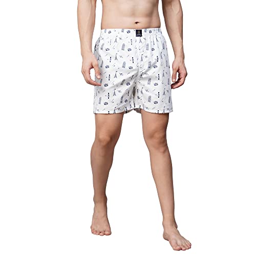 Image of Urban Scottish Ultra-Comfortable Men's Boxer Pants (Pack of 3) - 100% Cotton Material with A Stylish Print - Soft and Stretchy Elastic Waist Band - Dynamic Movement and Hardwearing Stitching