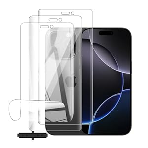 Glcrrpu Hydrogel Displayschutzfolie für iPhone 16 Pro (3 Stück)