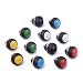 Cylewet 12Pcs 12mm Waterproof Momentary On Off Reset Push Button Switch Mini Round Switch 6 Colors(Pack of 12) CYT1088