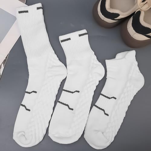 3Pairs Men's Simple Style Socks,Sweat-Absorbent Non-slip Sport Sock,For Outdoor Fitness Marathon2