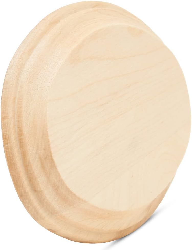 Oval Wood Coasters 5 inch, Pack of 12 Wooden Ornaments for Crafts, Unfinished Wood Crafts, Natural Wood Slices, by Woodpeckers