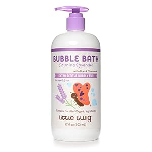 Little Twig Bubble Bath, Baby Bath Essential with Natural Plant Derived Formula, Vegan, Gluten-Free, Paraben-Free, Calming Lavender Scent, 17 fl. oz