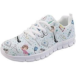 Playeras Personalizadas Para Trabajo Showudesigns Zapatillas de Running para Mujer Enfermero Modelo Zapatillas Mujer Deporte Running Zapatos para Correr Gimnasio Sneakers Deportivas Transpirables Casual