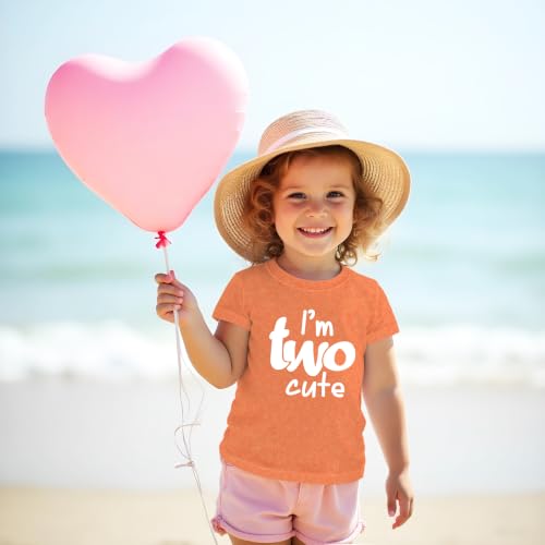 Image of 2nd Birthday Outfits for Toddler Girls im Two Cute Shirt Girl 2 Years Old Second Birthday