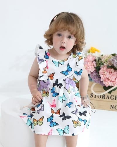 Mioglrie Baby Girl Dress Summer Girl Clothes Infant Outfits Ruffle Sleeveless Sundress Playwear Cute Dresses for Girls3