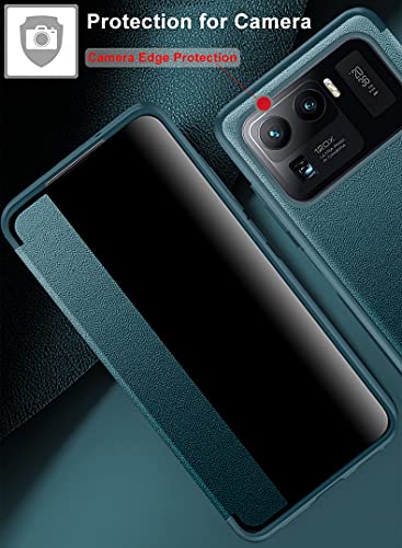 MOONCASE Capa para Xiaomi Mi 11 Ultra, capa flip de couro PU + capa interna de TPU macio capa protet