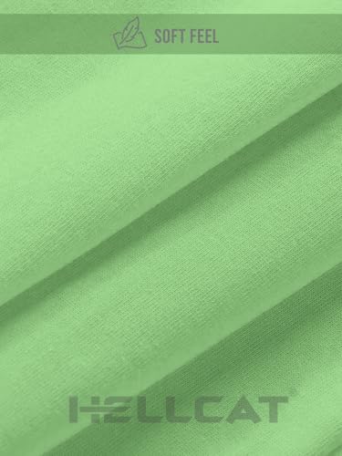 Image of HELLCAT Pista Green Trendy Typographic Printed Cotton Blend Half Sleeve T-Shirt for Boys