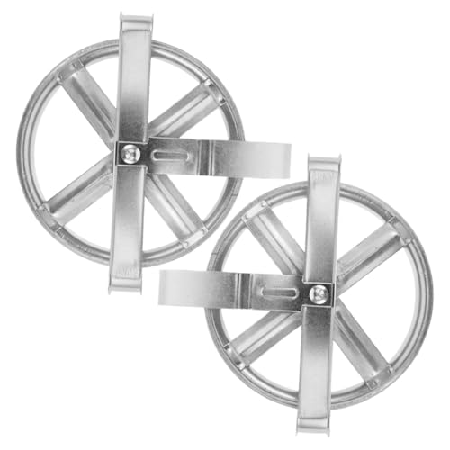 LALADEFIEE 2pcs Heavy Duty Outdoor Clothesline Pulley Iron Weatherproof Pulley with Smooth Rolling Deep Groove for Clothes Coats Blankets Easy