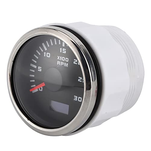 Keenso Digital Tachometer, 3000 RPM LCD Display with Stepper Motor Drive Pointer and IP67, for Car Motorcycle Engineering Machinery Outboard Engine