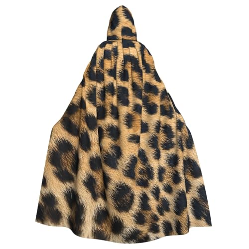Costume médiéval cape à capuche léopard pour cosplay et fête